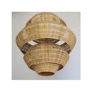 Indoor natural Bamboo Rattan handmade wicker Chandelier Pendant modern contemporary style high quality Chandelier - Product Image 3