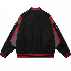 Veste universitaire à col montant brodé au design personnalisé OEM manches en laine de haute qualité respirante imperméable collège hommes - Product Image 5