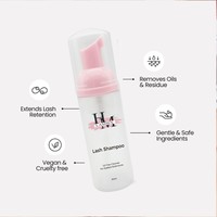 Nettoyant Doux pour Extensions de Cils, Démaquillant Moussant Sans Huile, Bain Quotidien pour Cils, Shampoing Professionnel pour Cils