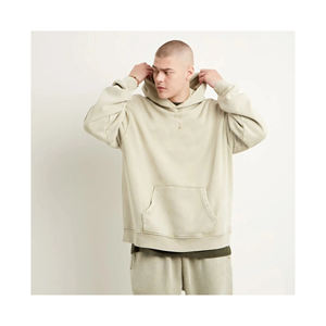 เสื้อฮู้ดและเสื้อสเวตเตอร์โอเวอร์ไซส์สำหรับผู้หญิงเสื้อสเวตเชิ้ตลำลองแบบสวมหัวแขนยาวผ้าฝ้าย100% - Product Image 1