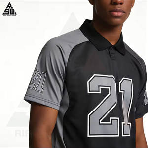 เสื้อฟุตบอลสั้นคุณภาพสูงแบบกำหนดเอง ดีไซน์ลายปะติดปะต่อ เสื้อฟุตบอลผู้ใหญ่ ปักชื่อได้ ระบายอากาศได้ดี โพลีเอสเตอร์ พิมพ์หมายเลขทีม - Product Image 1