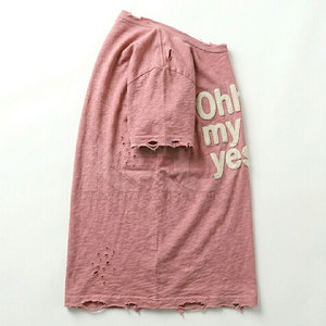เสื้อยืดถักทรงโอเวอร์ไซส์ปักลายพรีเมียมสไตล์ดิสเทรส ขอบดิบ ปักโลโก้ตามสั่ง เนื้อผ้าฝ้ายเนียน - Product Image 2