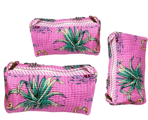 Bolsa acolchada de algodón personalizada con cremallera ecológica, reutilizable y perfecta para regalos o viajes. Juego de 3. - Product Image 4