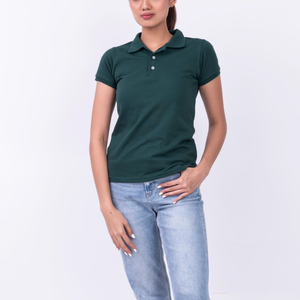 Nueva camisa polo ajustada de manga corta para mujer 100% algodón de alta calidad camisas de manga corta de verano para mujer de Bangladesh - Product Image 5