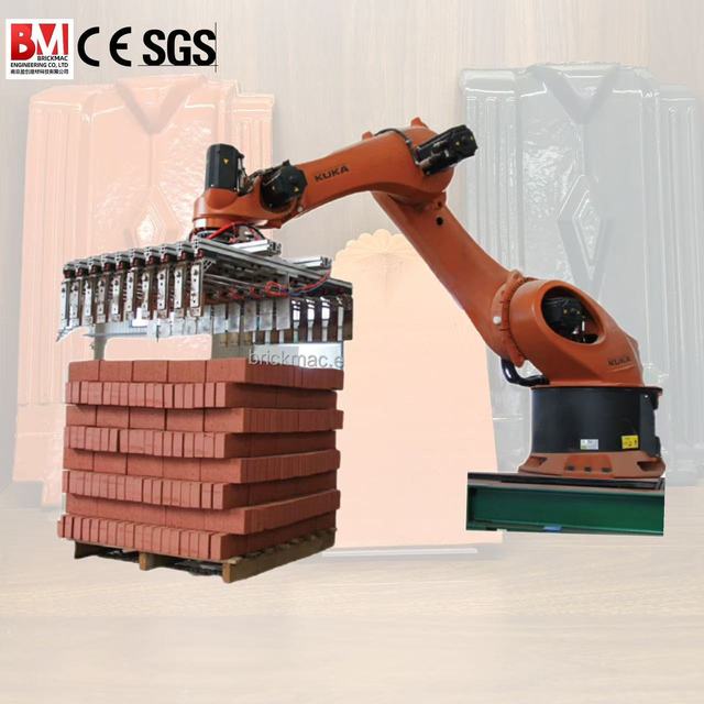 Robotic Clay Brick Tile Laying Robot Auto Stacking and Packing Machine Masonry Interlocking Brick Loading and Unloading Machine