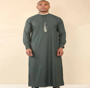 Tissu en coton Vêtements ethniques islamiques arabes de haute qualité Robe respirante pour hommes Thawb Jubba à manches courtes Thobes ethniques en gros - Product Image 6