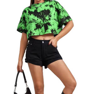 เสื้อยืดครอปของผู้หญิงเสื้อครอปผ้าฝ้าย100% 220gsm สตรีทแวร์ออกแบบได้เองพิมพ์ลายกราฟิก - Product Image 6