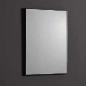 Miroir mural réversible à bords polis 50x70 avec bordure noire mate, surface miroir double face - Product Image 2