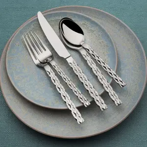 Royal Stainless Steel <b>Cutlery</b> Set With Handcrafted Design and <b>Black</b> Handle Perfect for Dining at Home and Restaurants - Product Image 5