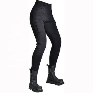 2024 nuevo estilo señoras motocicleta Leggings 4 vías estiramiento poliéster Multi bolsillos motocicleta Jeans para jinetes - Product Image 5