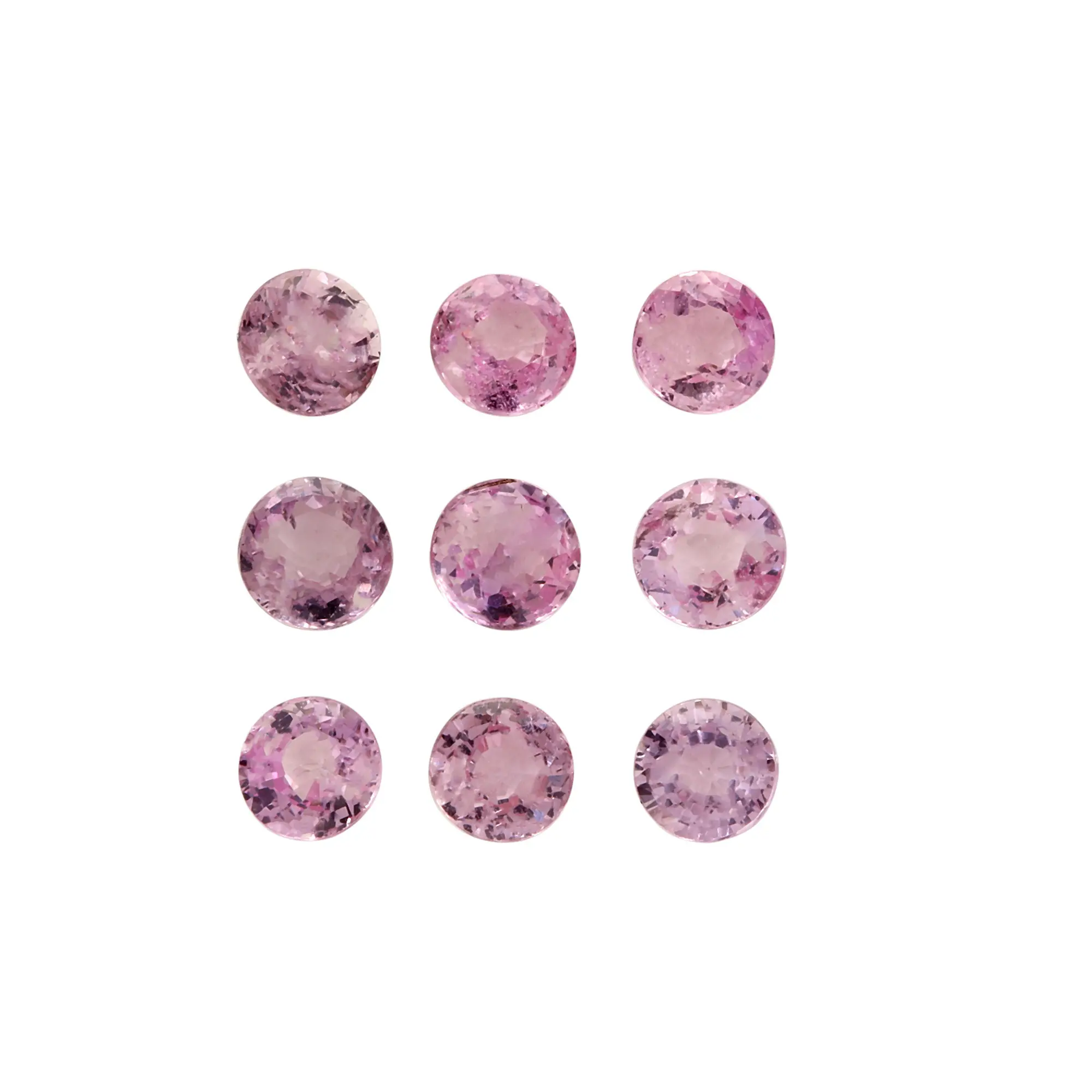 Zaffiro rosa naturale rotondo 4x4mm di buona qualità prezzo affare pietra preziosa sciolta per fare gioielli