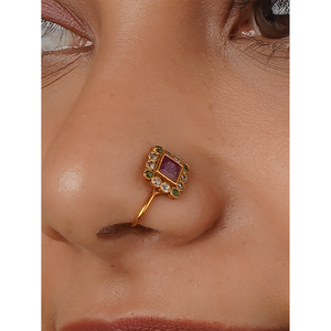 Anillos de Nariz Chapados en Oro Multicolor, Anillos de Nariz de Oro Amarillo para Bodas y Compromisos TMPNTH30 - Product Image 2