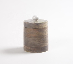 Fabricante de tarros de madera de mango quemado torneado MOQ bajo hecho a mano venta directa de fábrica mayorista - Product Image 2