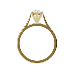 แหวนหมั้นทองคำแท้ 18K สีเหลือง ประดับเพชรทรงมาร์ควิส 3.00 กะรัต เพชรเลี้ยงในห้องปฏิบัติการ สำหรับผู้หญิง พร้อมใบรับรอง IGI เหมาะสำหรับงานปาร์ตี้ - Product Image 3