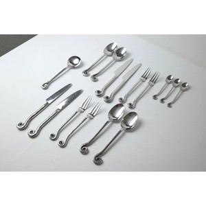 ชุดช้อนส้อมลายวน 16 ชิ้น สไตล์วินเทจกลางศตวรรษ ด้ามจับเกลียวสแตนเลสคุณภาพพรีเมียม 4 ชิ้น ผลิตด้วยมือ เป็นมิตรกับสิ่งแวดล้อม ทนทาน - Product Image 1