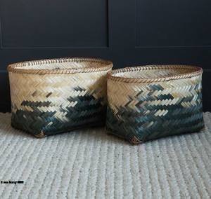 Best Seller Set of 3 Eco-friendly <b>Bamboo</b> Storage <b>Baskets</b> Wholesale Laundry <b>Baskets</b> From Vietnam - Product Image 5