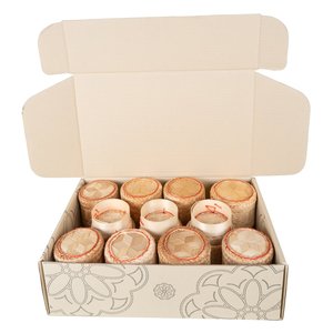 Ensemble de paniers suspendus en bambou en bois de gros en forme de pomme pour les collations et le plateau de noix - Product Image 6