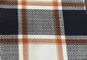 100% Acrylic Blend Cotswool Woven Fabric 300 Gsm <b>Black</b> and White with Orange Trendy Patterns for Chackets - Product Image 3