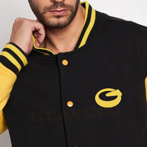 Veste Letterman à logo personnalisé de qualité supérieure avec col montant, vêtements de mode à manches longues - Product Image 6