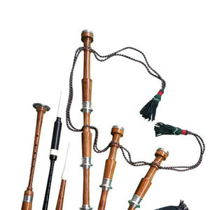 Gaita escocesa de madera de rosa marrón profesional de tamaño completo, monturas plateadas, Gaita Escocesa de madera para uso práctico - Product Image 2