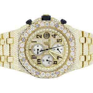 Reloj de Hip Hop con Moissanita al por Mayor, Edición Limitada, Totalmente Cubierto de Acero Inoxidable, Cristal Recubierto de Cuarzo, Joyería de Lujo a la Moda, Venta al por Mayor - Product Image 5