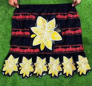 Falda Maxi de Playa Tropical con Bordado Floral Hawaiano para Mujer, Ligera, Informal, de Alta Calidad para Otoño - Product Image 4