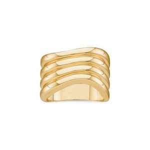 Romantic Bohemian 18K Gold Plated Freeform <b>Ring</b> Natural Gemstones Inlay Gift for Children - Product Image 1
