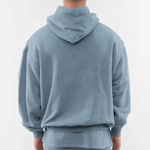 Sudadera con Capucha Holgada de Corte Cuadrado y Hombros Caídos para Hombre, Sudadera Informal de Estilo Urbano para Uso Diario - Product Image 4