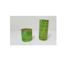 Bougeoir votif en métal de qualité supérieure plaqué or ou argent pour les paramètres de table de Noël luxueux ou les décorations de fête - Product Image 6