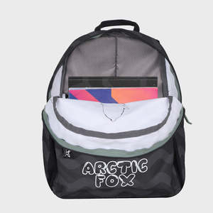 Arctic Fox Frost Black School <b>Backpack</b> for Boys and Girls - Product Image 2
