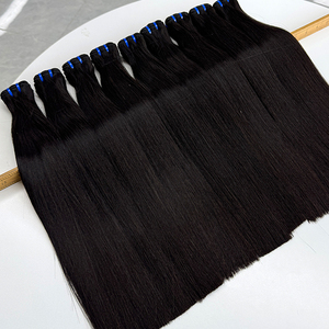 Long Silky Bone Straight Human Hair Bundles Natural <b>Black</b> Full Density Double Weft Hair For Quick Weave And <b>Wig</b> Styles - Product Image 4