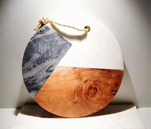 Tabla de cortar de madera de mármol personalizada de alta calidad, herramientas de cocina naturales, producto de venta al por mayor - Product Image 2