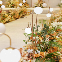 Lampe de sol LED moderne en fer et acrylique avec alimentation CA et télécommande pour la décoration de mariage