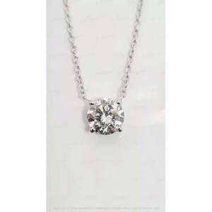 Colgante de belleza para mujer con diamante de corte redondo de calidad AAA+ de 2 quilates creado en laboratorio, chapado en oro blanco de 14 quilates Cus-Jew61 - Product Image 3