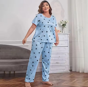 Vêtements de nuit pour femmes de grande taille Vêtements de nuit de haute qualité sur mesure Tailles pour adultes Col rond manches courtes Confortable - Product Image 6