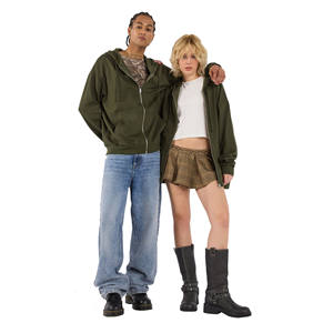 เสื้อฮู้ดดี้ผู้ชายแบบใหม่ ขายส่ง ไซส์ใหญ่ ซิปหน้า ปักโลโก้ตามสั่ง ลายปักแบบดิสเทรส ผ้าคอตตอนผสม สำหรับผู้ชาย - Product Image 4