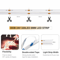 Bande LED sans taches noires, lumière chaude et froide, LED flexible, CRI 90 élevé, bande LED néon