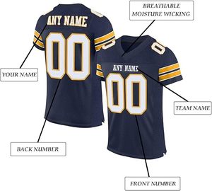 Chemises de football américain imprimées par sublimation en polyester Maillot de football américain à col en V personnalisé et bon marché - Product Image 4