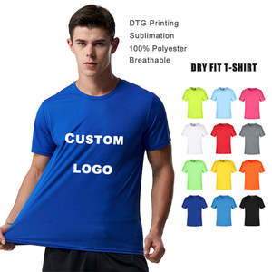 Venta al por mayor Plain Dry Fit sublimación camisetas en blanco deporte camisetas 100 poliéster camiseta personalizada impresión camisetas - Product Image 4