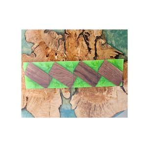 Posavasos creativo de madera y resina para forma cuadrada de color verde y bebida de café té para Bar regalos para el hogar - Product Image 1