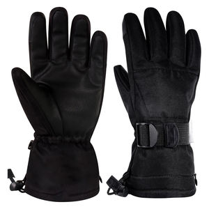 Gants de ski en cuir avec logo personnalisé unisexe, imperméables et coupe-vent pour les sports d'hiver, épais et chauds pour le snowboard, le ski à main - Product Image 2