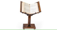 Support de livre réglable en bois sculpté Bible Torah Holder Portable Stand Rahel Supports en bois de taille moyenne Design spécial Coran musulman