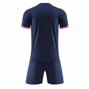 Jersey de Fútbol Personalizado con Logotipo, Reversible, Estampado por Transferencia de Calor, Azul Marino y Rosa, 100% Poliéster, Venta al Por Mayor, Económico, Superventas 2025 - Product Image 2