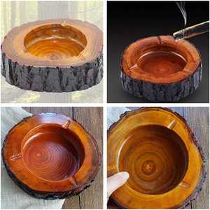 Cenicero de madera ecológico de diseño elegante de primera calidad estilo clásico para uso doméstico y de oficina para fumadores - Product Image 3