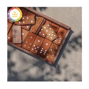 Caja de dominó de Ajedrez de madera Diseño de madera elegante para Kit de dominó portátil y juegos de estrategia de ajedrez Vietnam - Product Image 6