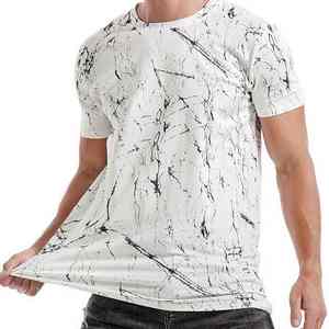 Impression par transfert par sublimation personnalisée de haute qualité devant vierge 100% coton T-shirt à manches courtes pour hommes - Product Image 5