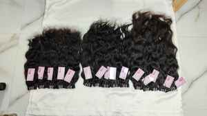 Indio 22 "textura rizada Natural 100% solo donante crudo sin procesar Remy máquina de cabello humano extensiones de trama doble 3 paquetes - Product Image 5