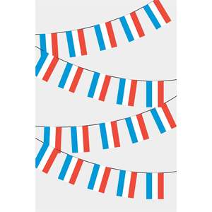Luxembourg Rectangular Party <b>Banners</b> Guirlande Elegant Fanions for Festive Decorations - Product Image 1
