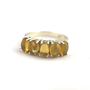 โอปอลเอธิโอเปียนธรรมชาติแหวนวงรีครึ่งนิรันดร์925สเตอริงทำด้วยมือเงินสเตอร์ลิงสำหรับทุกเพศ - Product Image 1