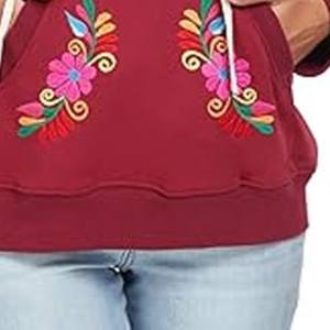 เสื้อฮู้ดปักลายสำหรับผู้หญิงเสื้อมีฮู้ดปักลายน้ำหนักเบาปรับได้ตามต้องการดีไซน์ล่าสุด - Product Image 6